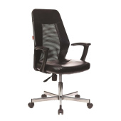 Кресло офисное Easy Chair 225 DSL PTW чёрное (экокожа/сетка, металл)