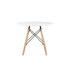 Стол обеденный Eames (круглый, белый/бук, 600x600x500 мм)