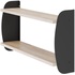 Полка Kobor S2-80/20 black/natural (чёрный муар/дуб натуральный,  800х200х500 мм)