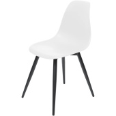 Стул обеденный Комус Eames Plast белый (пластик, металл)