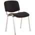 Стул офисный Easy Chair ИЗО/ISO чёрный ткань металл хромированный,  поперечина (диаметр) 18 мм (9745)
