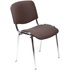 Стул офисный Easy Chair Изо тёмно-коричневый ткань металл хромированный  (550730)