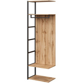 Шкаф Easy to lead K-Loft 241H029 дуб натуральный/чёрный 670х400х2105 мм