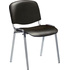 Стул офисный Easy Chair ИЗО/ISO чёрный, экокожа, хромированный ,  поперечина (диаметр) 18 мм