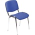 Стул офисный Easy Chair Изо синий экокожа металл хромированный (1647592)