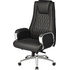 Кресло для руководителя Easy Chair EChair-518 ML чёрное (натуральная  кожа с компаньоном, металл)
