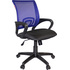 Кресло офисное Комус Мебель Easy Chair 304 синее/чёрное (сетка/ткань,  пластик)