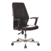 Кресло офисное Easy Chair 224 DSL PPU чёрное (экокожа, металл)