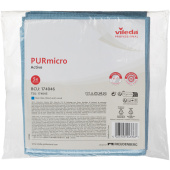 Салфетки хозяйственные Vileda Professional ПУРМикро микрофибра 38x35 см 260 г/кв.м синие (5 штук в упаковке)
