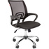 Кресло офисное Комус Мебель Easy Chair 304 чёрное (сетка/ткань, металл  хромированный)