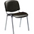 Стул офисный Easy Chair ИЗО/ISO чёрный, экокожа, хромированный ,  поперечина (диаметр) 18 мм