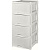 Комод Keeplex Rattan четырехсекционный (белое облако, 480х410х945 мм)
