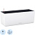 Кашпо с автополивом Lechuza Balconera Color 50 11 л с внутренней  вставкой 8 л белое (50x19x19 см)