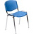 Стул офисный Easy Chair Изо синий пластик металл хромированный (573684)