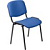 Стул офисный Easy Chair Изо синий кожзаменитель металл чёрный (550726)